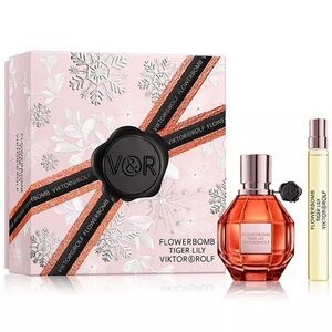 Viktor & Rolf Flowerbomb Tiger Lily Eau de PARFUM 2-Pc Gift Set F/S+Purse Sz NIB